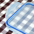 Caja de almuerzo de plástico con 4 compartimentos y capa aislante 1200ml